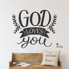 Load image into Gallery viewer, God Loves You V3 Wall Decal Decotherapy