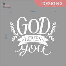 Load image into Gallery viewer, God Loves You V3 Wall Decal Decotherapy