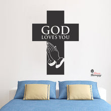 Load image into Gallery viewer, God Loves You V4 Wall Decal Decotherapy