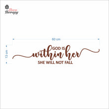 Load image into Gallery viewer, God Is Within Her She Will Not Fall V2 Wall Decal Decotherapy