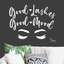 Load image into Gallery viewer, Good Lashes Good Mood Wall Decal Decotherapy