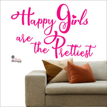 Load image into Gallery viewer, Happy Girls The Prettiest V1 Wall Decal Decotherapy