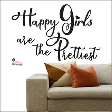 Load image into Gallery viewer, Happy Girls The Prettiest V1 Wall Decal Decotherapy