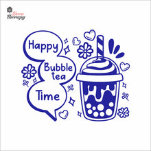 Load image into Gallery viewer, Happy Bubble Tea Time Boba Milktea Wall Decal Decotherapy