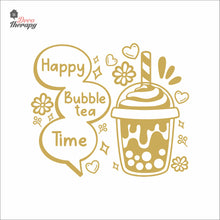 Load image into Gallery viewer, Happy Bubble Tea Time Boba Milktea Wall Decal Decotherapy