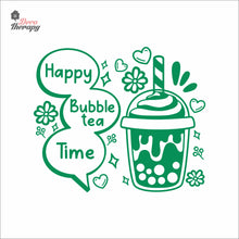 Load image into Gallery viewer, Happy Bubble Tea Time Boba Milktea Wall Decal Decotherapy