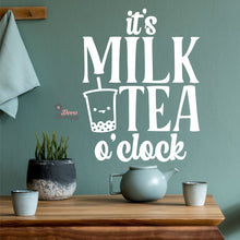 Load image into Gallery viewer, It's Milktea O'Clock Wall Decal Decotherapy