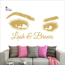 Load image into Gallery viewer, Lash & Brows Wall Decal Decotherapy