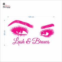 Load image into Gallery viewer, Lash & Brows Wall Decal Decotherapy