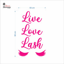 Load image into Gallery viewer, Live Love Lash Wall Decal Decotherapy