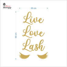 Load image into Gallery viewer, Live Love Lash Wall Decal Decotherapy