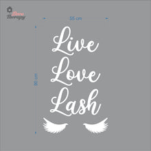 Load image into Gallery viewer, Live Love Lash Wall Decal Decotherapy