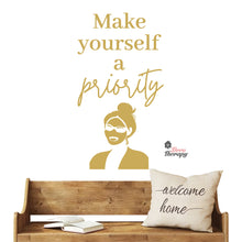 Load image into Gallery viewer, Make Yourself A Priority Skin Care Wall Decal Decotherapy