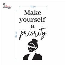 Load image into Gallery viewer, Make Yourself A Priority Skin Care Wall Decal Decotherapy