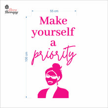 Load image into Gallery viewer, Make Yourself A Priority Skin Care Wall Decal Decotherapy