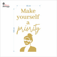 Load image into Gallery viewer, Make Yourself A Priority Skin Care Wall Decal Decotherapy