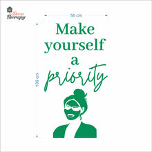Load image into Gallery viewer, Make Yourself A Priority Skin Care Wall Decal Decotherapy