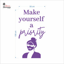 Load image into Gallery viewer, Make Yourself A Priority Skin Care Wall Decal Decotherapy
