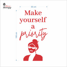 Load image into Gallery viewer, Make Yourself A Priority Skin Care Wall Decal Decotherapy