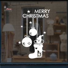 Load image into Gallery viewer, Merry Christmas Hanging Bells and Socks Wall Decal Decotherapy