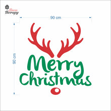Load image into Gallery viewer, Merry Christmas Deer Antlers Wall Decal Decotherapy
