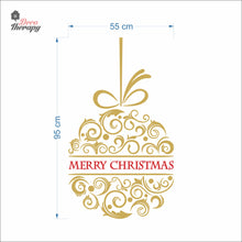 Load image into Gallery viewer, Merry Christmas Ribbon Ball Wall Decal Decotherapy