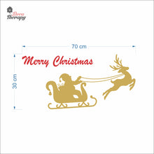 Load image into Gallery viewer, Merry Christmas Santa Reindeer Wall Decal Decotherapy