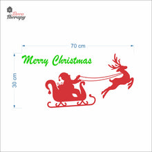 Load image into Gallery viewer, Merry Christmas Santa Reindeer Wall Decal Decotherapy