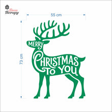 Load image into Gallery viewer, Merry Christmas To You With Deer Wall Decal Decotherapy