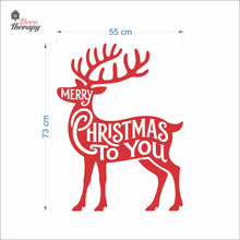 Load image into Gallery viewer, Merry Christmas To You With Deer Wall Decal Decotherapy