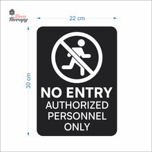 Load image into Gallery viewer, No Entry Authorized Personnel Only Door Sign Sticker Self-Adhesive Decotherapy