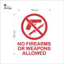 Load image into Gallery viewer, No Firearms Or Weapons Allowed Sign Sticker Self-Adhesive Decotherapy