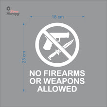 Load image into Gallery viewer, No Firearms Or Weapons Allowed Sign Sticker Self-Adhesive Decotherapy
