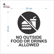 Load image into Gallery viewer, No Outside Food Or Drinks Allowed Sign Sticker Self-Adhesive Decotherapy