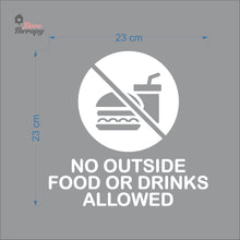 Load image into Gallery viewer, No Outside Food Or Drinks Allowed Sign Sticker Self-Adhesive Decotherapy