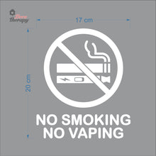 Load image into Gallery viewer, No Smoking No Vaping Round Sign Sticker Self-Adhesive Decotherapy
