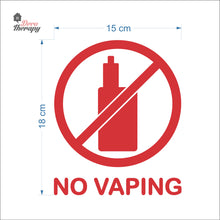 Load image into Gallery viewer, No Vaping Sign Sticker Self-Adhesive Decotherapy