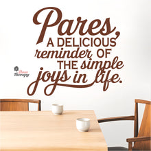 Load image into Gallery viewer, Pares A Delicious Reminder Simple Joys In Life Wall Decal Decotherapy