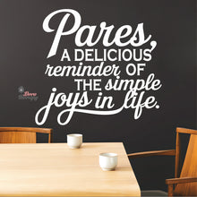 Load image into Gallery viewer, Pares A Delicious Reminder Simple Joys In Life Wall Decal Decotherapy
