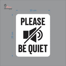 Load image into Gallery viewer, Please Be Quiet Sign Sticker Self-Adhesive Decotherapy