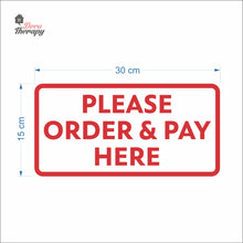 Load image into Gallery viewer, Please Order & Pay Here Sign Sticker Self-Adhesive Decotherapy