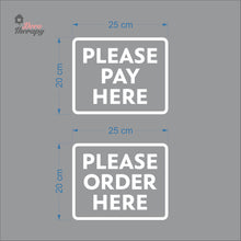 Load image into Gallery viewer, Please Pay Here Please Order Here Sign Sticker Self-Adhesive Decotherapy
