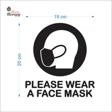 Load image into Gallery viewer, Please Wear A Face Mask Round Sign Sticker Self-Adhesive Decotherapy