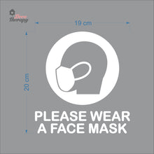 Load image into Gallery viewer, Please Wear A Face Mask Round Sign Sticker Self-Adhesive Decotherapy