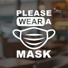 Load image into Gallery viewer, Please Wear A Mask Sign Sticker Self-Adhesive Decotherapy