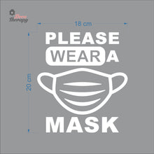 Load image into Gallery viewer, Please Wear A Mask Sign Sticker Self-Adhesive Decotherapy