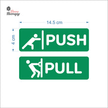 Load image into Gallery viewer, Push Pull Horizontal Door Sign Sticker Self-Adhesive Decotherapy