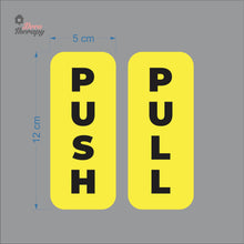 Load image into Gallery viewer, Push Pull Text Door Sign Sticker Self-Adhesive Decotherapy