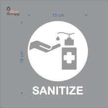 Load image into Gallery viewer, Sanitize Sign Sticker Self-Adhesive Decotherapy