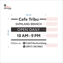 Load image into Gallery viewer, Customized Store Hours Wall Decal Decotherapy